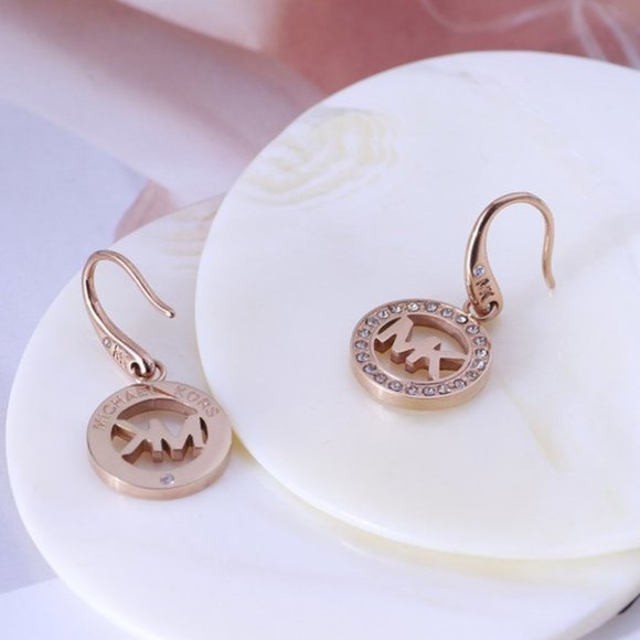 Michael Kors Round Zircon Earrings - Picture 2 of 6